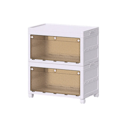 Foldable Storage Cabinet Space Saving Sturdy for Home Bedroom Living Room