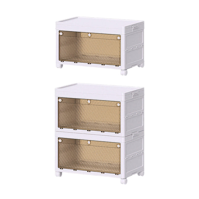 Foldable Storage Cabinet Space Saving Sturdy for Home Bedroom Living Room