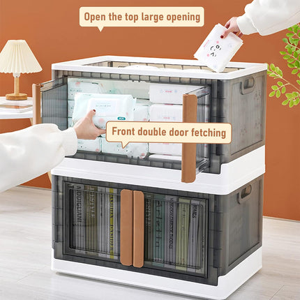 32L Large Capacity Lidded Storage Box Organizer Waterproof Sturdy Space Saving