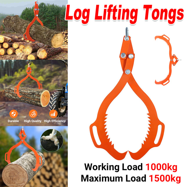 Heavy Duty Wood Handling Hook Log Lifting Clamp For Loading Unloading Sturdy