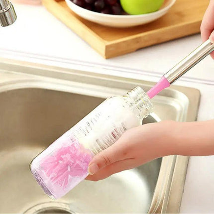 Long Handle Bottle Brush Cup Brush Kettle Brush Scrubbing Tool Cleaning Brushes - Aimall
