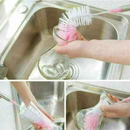Long Handle Bottle Brush Cup Brush Kettle Brush Scrubbing Tool Cleaning Brushes - Aimall