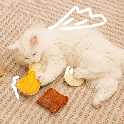 Cat Chew Toys 3PCS Soft Biting Toys Teeth Grinding Set For Kitten Training