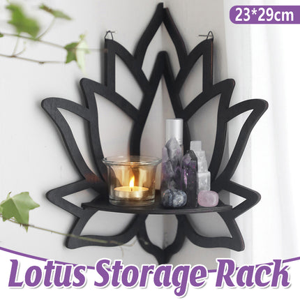 Lotus Shape Wall-Mounted Floating Corner Shelf Home Bookshelves Storage Rack