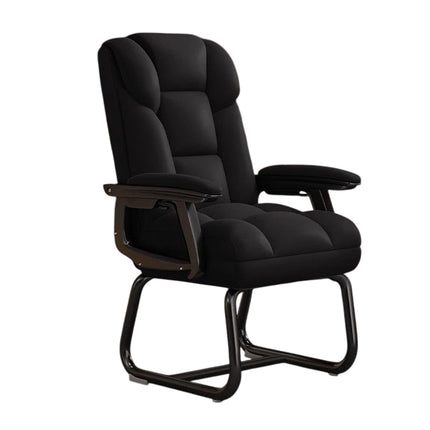 Ergonomic Office Chair PU Leather High Back Padded Armrest Fixed Base Home Desk Chair