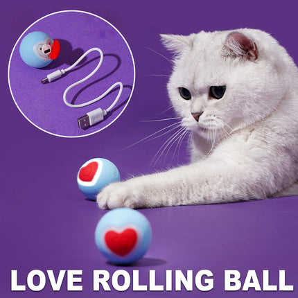 Love Rolling Ball Cat Chew Teething Play Toy For Kitten Interactive Play Use