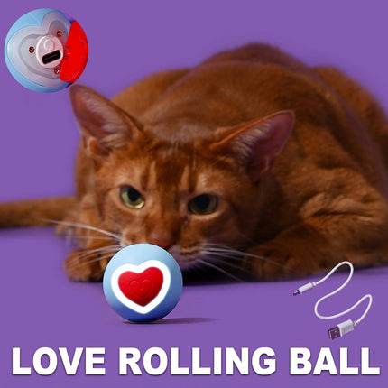 Love Rolling Ball Cat Chew Teething Play Toy For Kitten Interactive Play Use