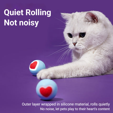 Love Rolling Ball Cat Chew Teething Play Toy For Kitten Interactive Play Use