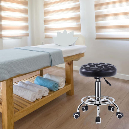 Bar Stool Swivel Height Adjustable Round Stool for Kitchen Bar Home Office