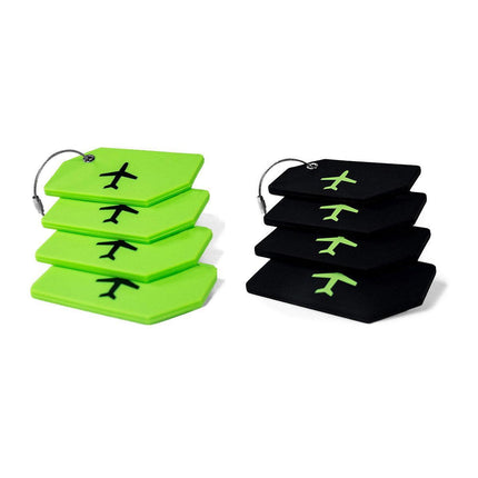 5PCS High-Quality Silicone Luggage Tags Name Address Boarding Pass Travel ID