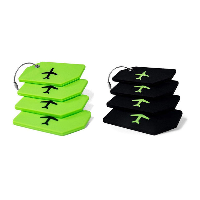 5PCS High-Quality Silicone Luggage Tags Name Address Boarding Pass Travel ID