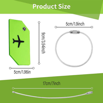 5PCS High-Quality Silicone Luggage Tags Name Address Boarding Pass Travel ID