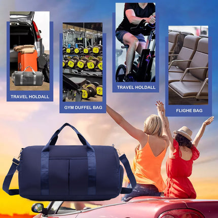 Waterproof Gym Bag Travel Duffle Sports Bag Wet Dry Large Tote for Men Women