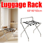 Stainless Steel Foldable Luggage Rack Guest Room Storage Shelf Sturdy Durable