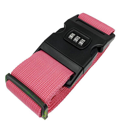 Luggage Strap Code Password Travel Suitcase Secure Lock Safe Nylon Packing Belt - Aimall