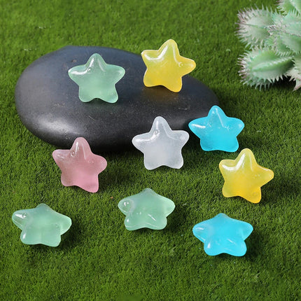 Luminous Stars Set 100PCS Fluorescent Five Pointed Plastic Stars DIY Decor