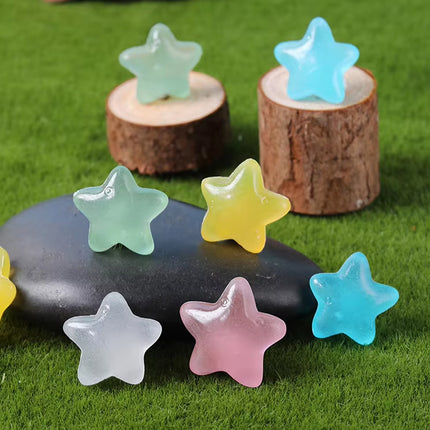 Luminous Stars Set 100PCS Fluorescent Five Pointed Plastic Stars DIY Decor