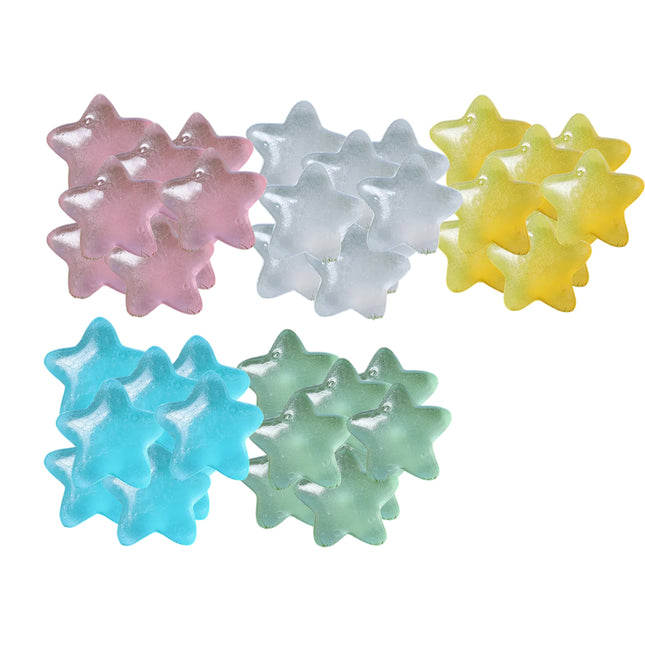 Luminous Stars Set 100PCS Fluorescent Five Pointed Plastic Stars DIY Decor