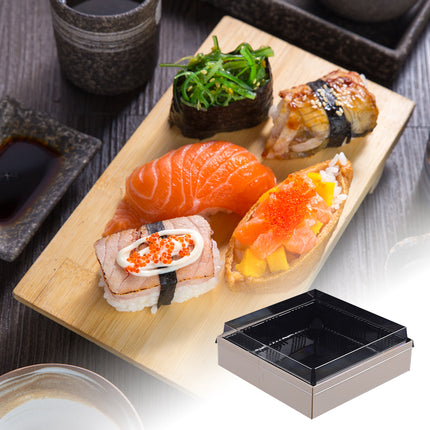 20 PCS Disposable Sushi Bento Lunch Boxes Takeaway Containers Food Grade Storage