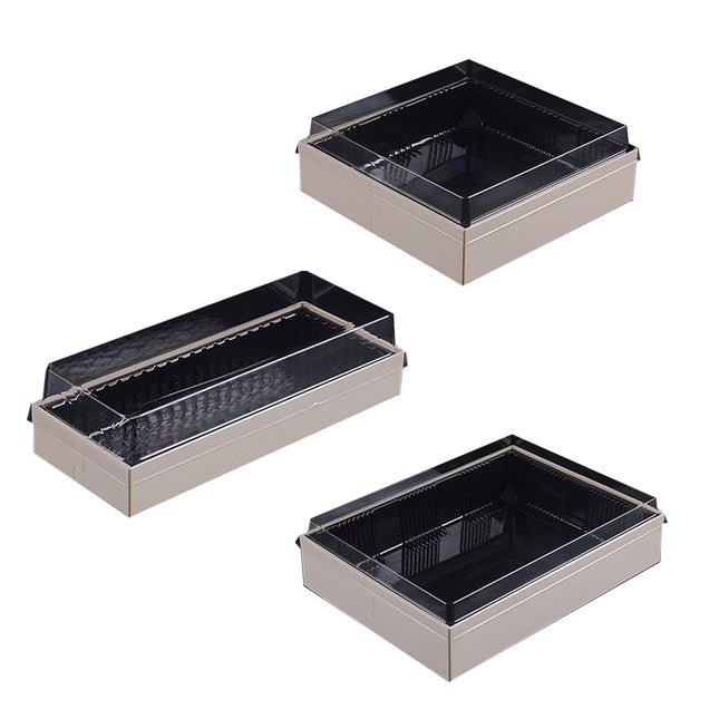 20 PCS Disposable Sushi Bento Lunch Boxes Takeaway Containers Food Grade Storage