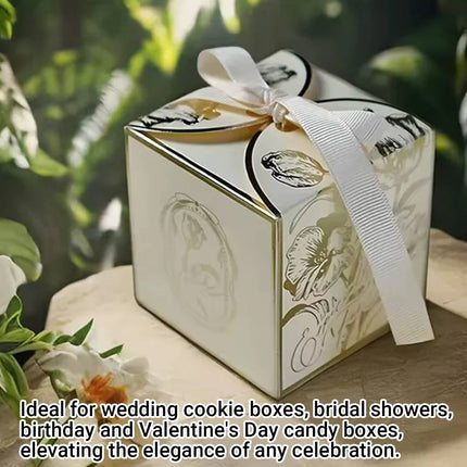 Gold Foil Rose Candy Boxes 30 Pack 3 Colours
