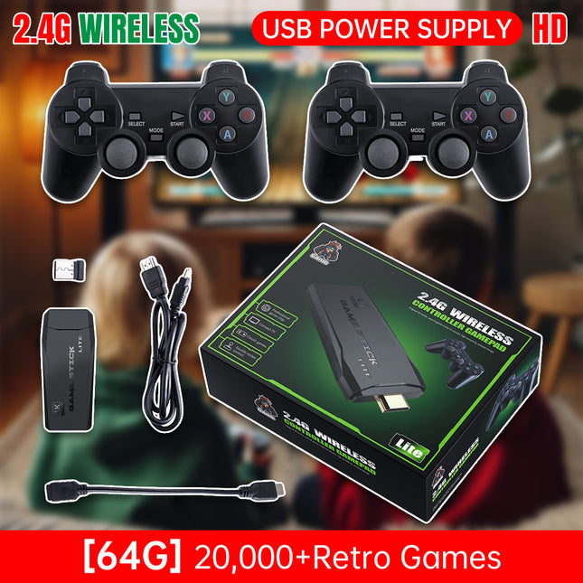 Wireless 2.4G Retro Mini Arcade Game Console HD Home Gaming System For TV