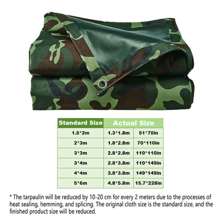 Camouflage Tarpaulin Tarp Cover Outdoor Rainproof Ground Sheet Heavy