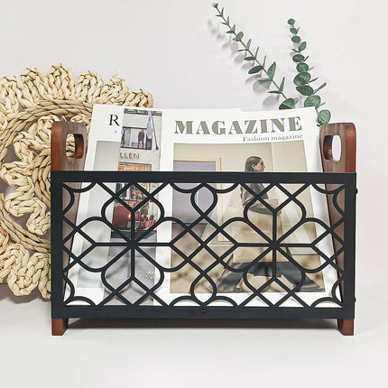 Wooden Magazine Rack Standing Book Storage Shelf For Home Office Book Storage