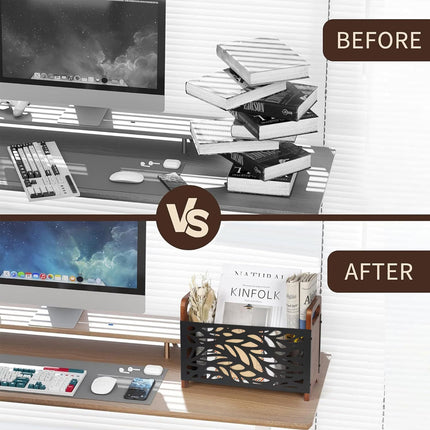 Wooden Magazine Rack Standing Book Storage Shelf For Home Office Book Storage