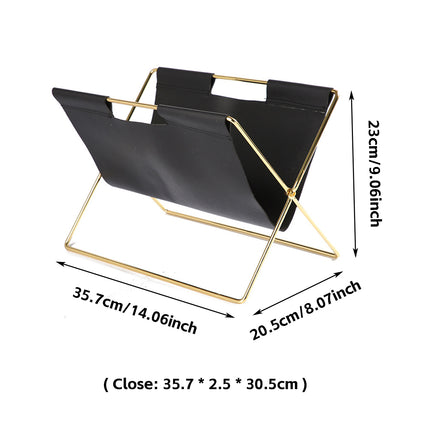 Minimalist Foldable Magazine Rack Easy to Storage Durable for Home Living Room