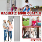 Vertical Stripe Magnetic Screen Door Curtain Anti Mosquito Bug Mesh Hands Free