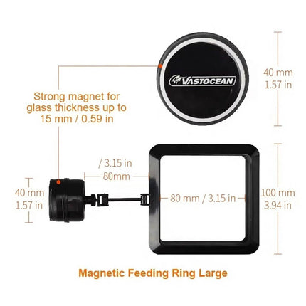 VASTOCEAN Magnetic Aquarium Feeding Ring Floating