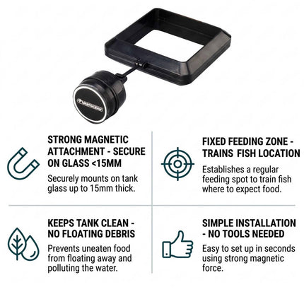 VASTOCEAN Magnetic Aquarium Feeding Ring Floating