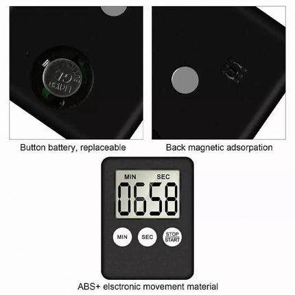 Magnetic Kitchen LCD Digital Timer Countdown Count Down 99 Minute Electronic Egg - Aimall
