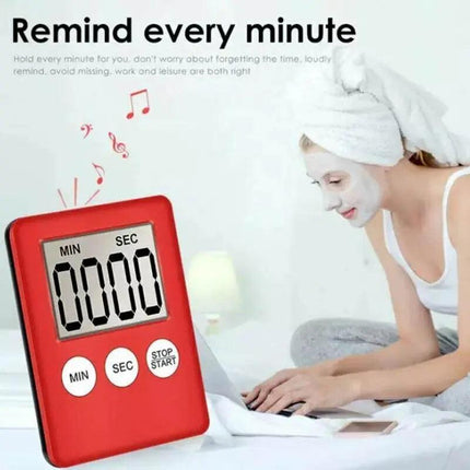 Magnetic Kitchen LCD Digital Timer Countdown Count Down 99 Minute Electronic Egg - Aimall