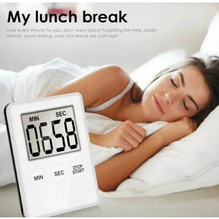 Magnetic Kitchen LCD Digital Timer Countdown Count Down 99 Minute Electronic Egg - Aimall