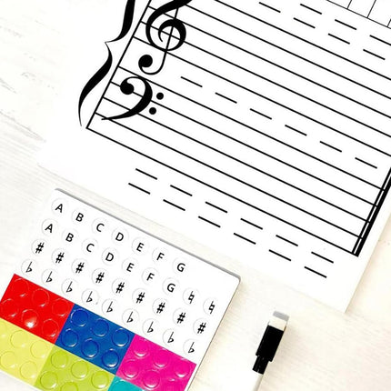 Erasable Music Note Board Kids Creative Inspirational Music Learning Toy