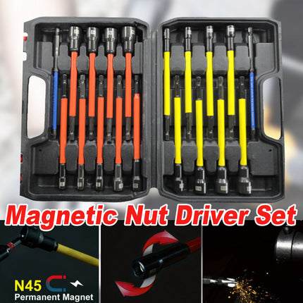 19PCS 6-14mm Secure Nut Driver Socket Set Durable for Car Bike Repair Use