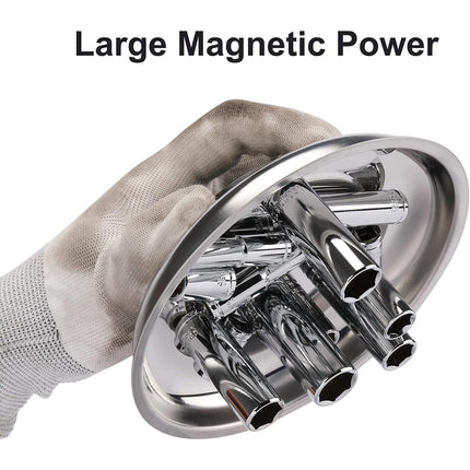3 4 6 Inch Magnetic Parts Tray Set Stainless Steel Tool Bowl Organizer Holder