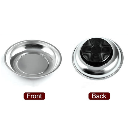 3 4 6 Inch Magnetic Parts Tray Set Stainless Steel Tool Bowl Organizer Holder