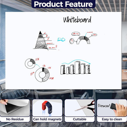 Whiteboard Multipurpose Office Home School Frame Dry Erase Board
