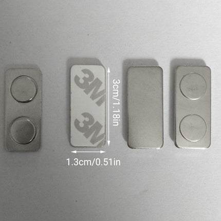 10x Magnetic Name Badge Tag Fastener Attachment Self Adhesive Strong Magnet NEW