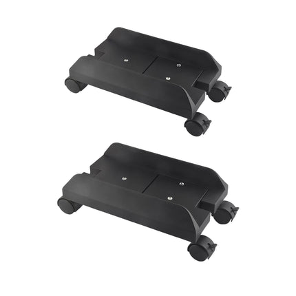 Movable Computer Host Stand Rolling PC Case Tray Adjustable with Lockable Wheels