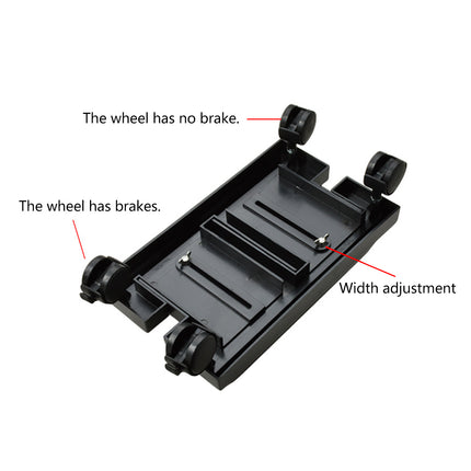Movable Computer Host Stand Rolling PC Case Tray Adjustable with Lockable Wheels