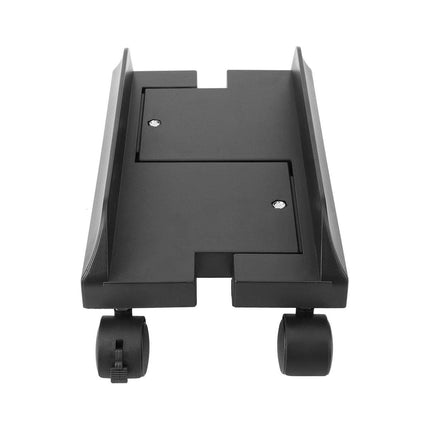 Movable Computer Host Stand Rolling PC Case Tray Adjustable with Lockable Wheels