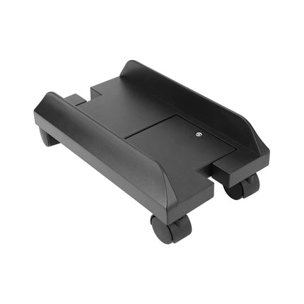 Movable Computer Host Stand Rolling PC Case Tray Adjustable with Lockable Wheels