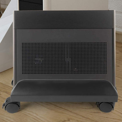 Movable Computer Host Stand Rolling PC Case Tray Adjustable with Lockable Wheels
