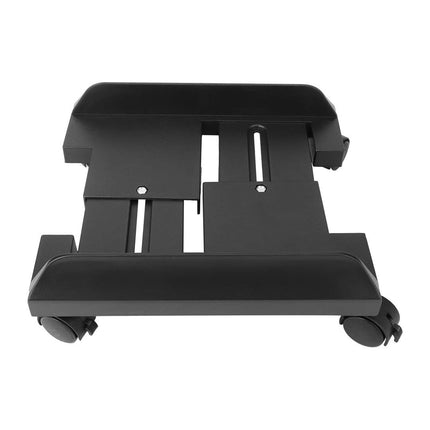 Movable Computer Host Stand Rolling PC Case Tray Adjustable with Lockable Wheels