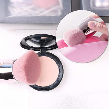 2pcs Pink Mushroom Head Makeup Brush Beauty Foundation Powder Blending Tool