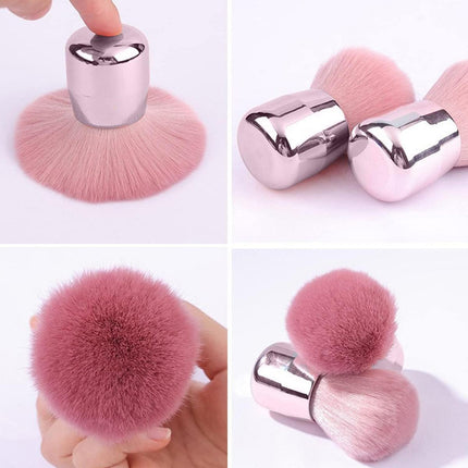 2pcs Pink Mushroom Head Makeup Brush Beauty Foundation Powder Blending Tool